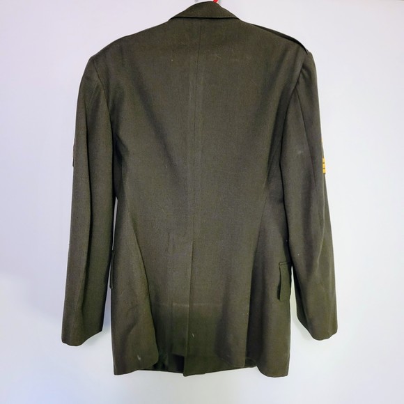 Vtg US Army Jersey Blues 50th Armored Warfare Dress Green Uniform Jacket Size 39 - Picture 2 of 16